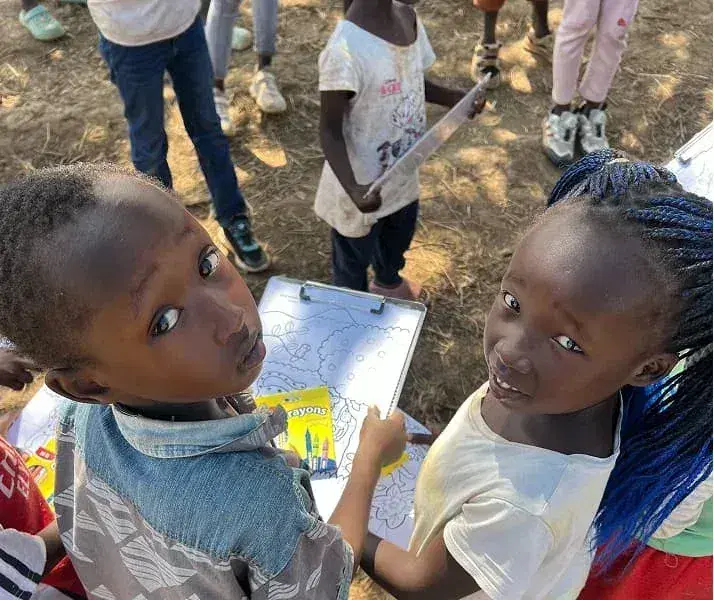 Children reading and learning
